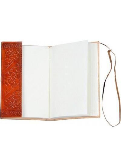 Paperplay Leather Embossed Journal With Stone & Dori.